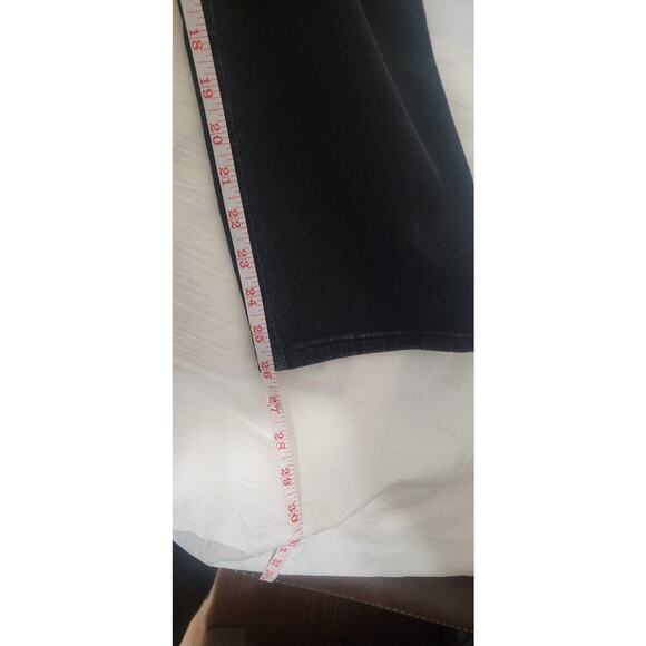 Kut From The Kloth Women's Black Jeans Size 12 High Rise Ankle Slim Straight Leg - Picture 4 of 5